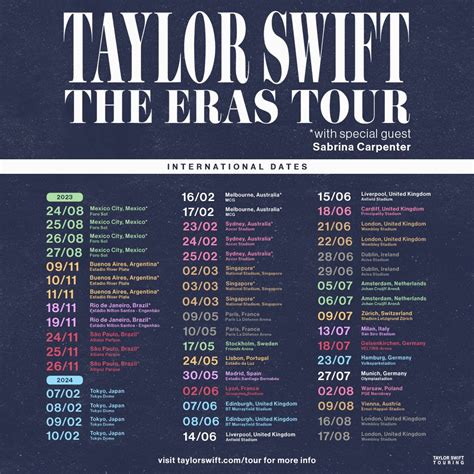 Taylor Swift Eras Tour Schedule Image To U