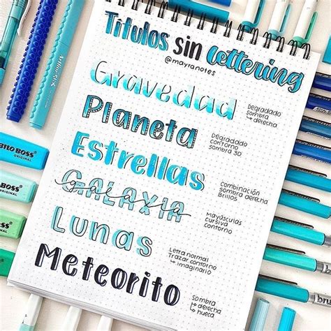 Headers And Lettering By Mayranotes 😊 Bullet Journal Lettering Ideas