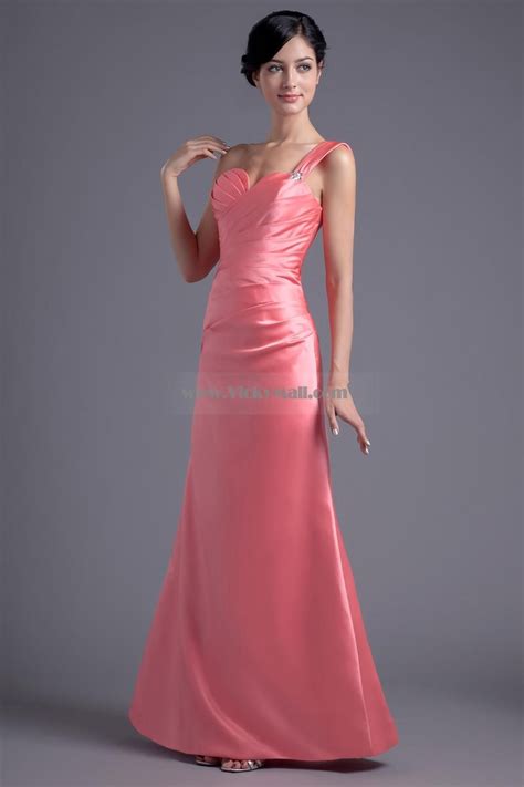 Pink Satin Bridesmaid Dresses Pink Evening Dress Bridesmaid Dresses