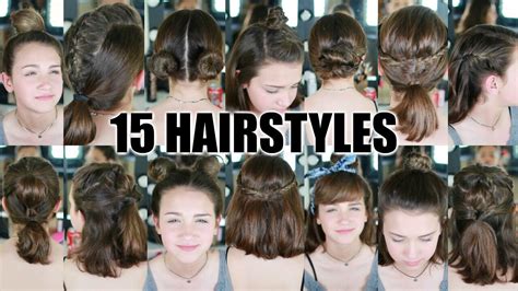 15 Heatless Hairstyles For Short Hair Back To School Youtube