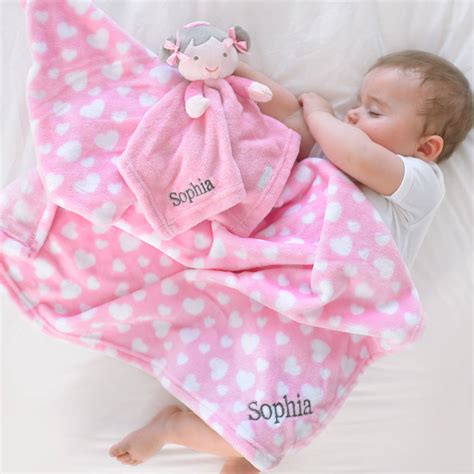 Personalised Baby Blanket And Dolly Comforter T Set By A Type Of