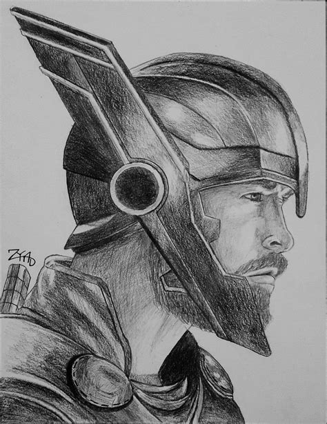 Marvels Avengers Thor Ragnarok Pencil Sketch Pencil Sketch Marvel