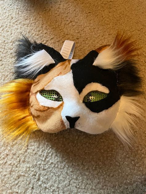 Calico Therian Cat Mask Etsy