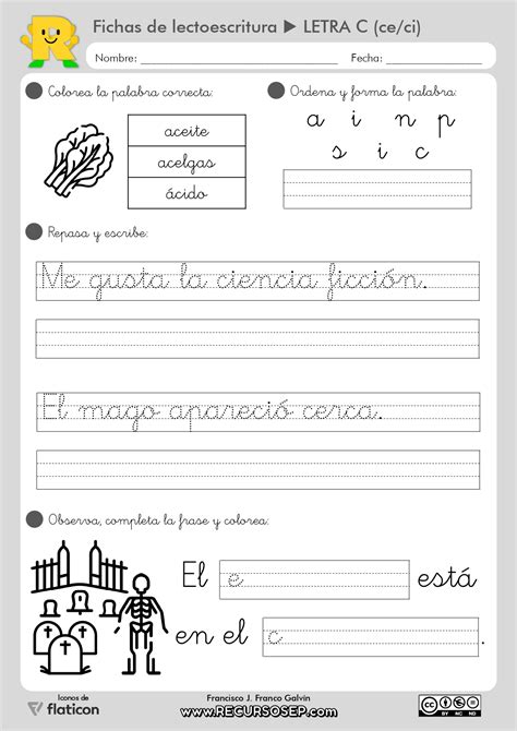 19 Fichas Lectoescritura Montessori Recursosep Letra C Cecipage 0005