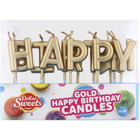 Dollar Sweets Happy Birthday Candles 14 Pieces Each Woolworths