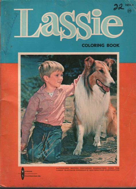 Lassie Coloring Book Vintage 1962 Authorized Edition 010720ame2 3897228043