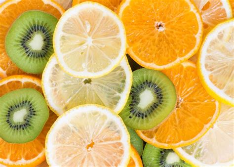 Collection Of Fruits Slices Stock Image Image Of Vitamin Eating
