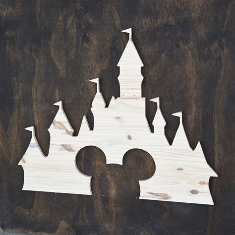 Disney Pictures Logo Mickey Ears Castle Wood Cutout | Wood cutouts ...