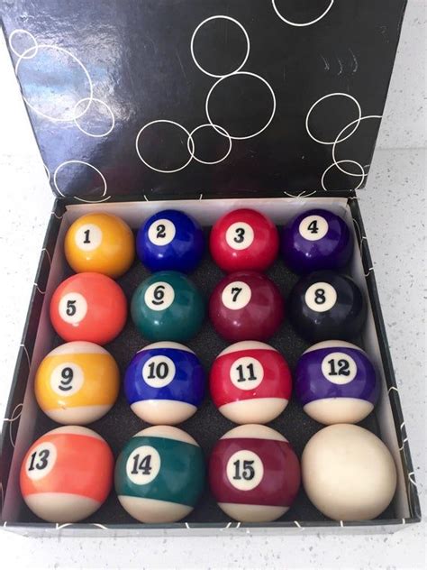 Vintage Pool Billiard Balls Complete Numbered Set Of 16 Etsy