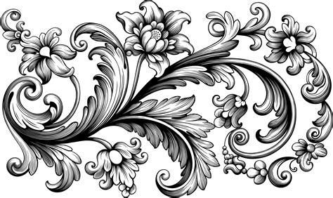 Baroque Ornament Blossoms Td Florals 163