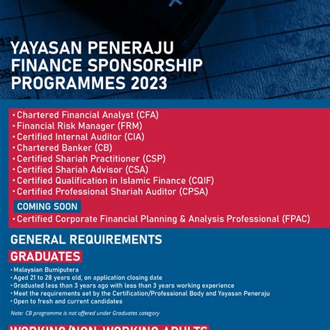 Yayasan Peneraju Sponsorship Programmes Finance Services Programmes