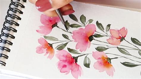 How To Paint Easy And Quick Flower Bunch Watercolor Florals Easy