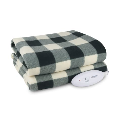 Biddeford Blankets Comfort Knit Fleece Heated Electric Throw Blanket
