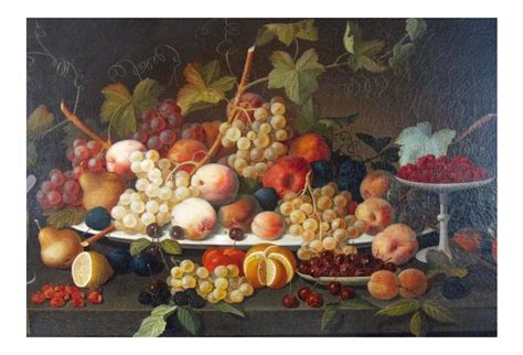 American Still Life Painting Still Life With Fruit On A Platter Sevrin