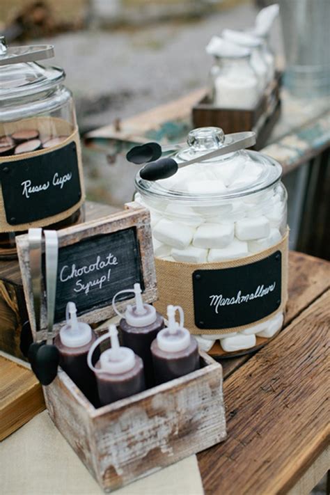 15 Sweet S’mores Bar Wedding Food Station Ideas - EmmaLovesWeddings