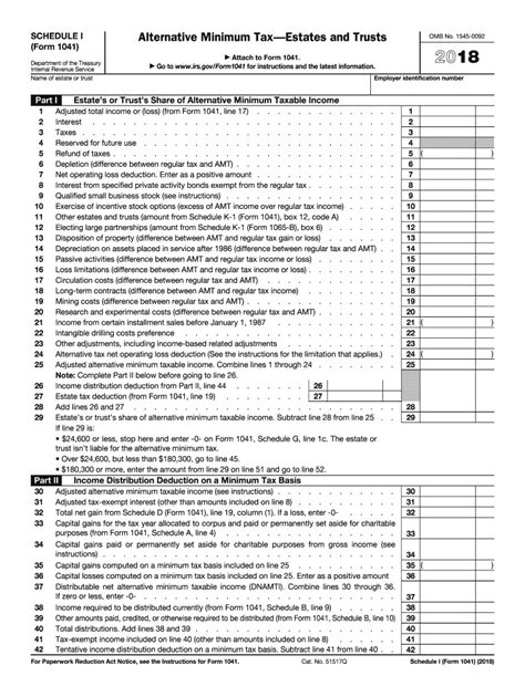 2018 Form Irs 1041 Fill Online Printable Fillable Blank