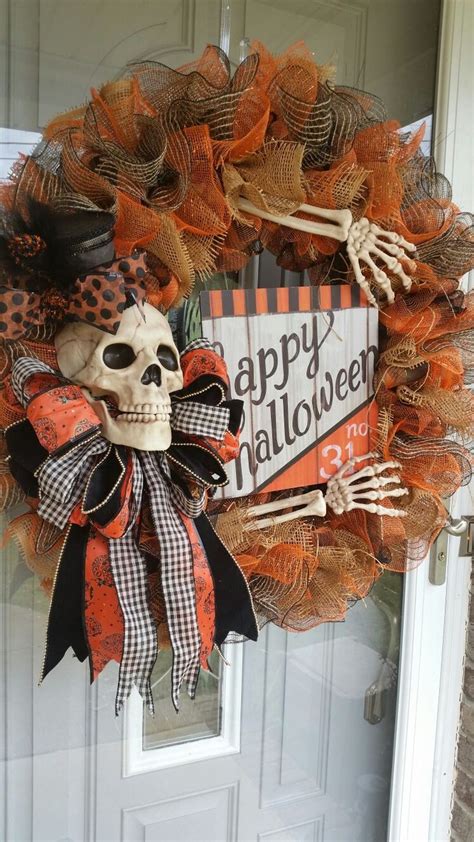 Halloween Wreath Skeleton Wreath Skull Wreath Bones Wreath Diy