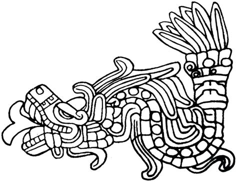 Dibujos de Quetzalcóatl Imprimible para Colorear para Colorear Pintar