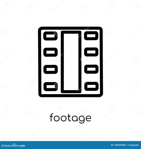 Footage Icon Trendy Modern Flat Linear Vector Footage Icon On W Stock
