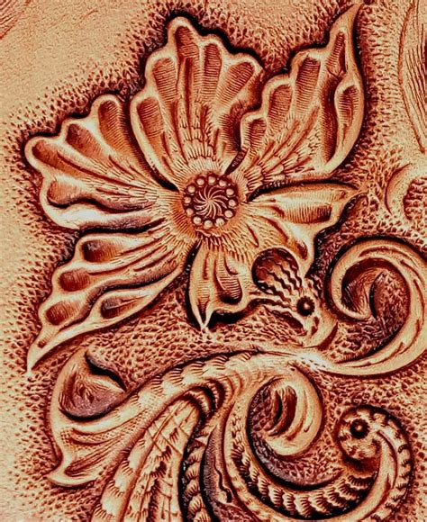 Floral Sheridan Leathertooled Leather Tooling Patterns Leather