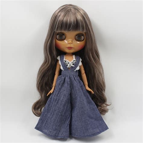 Joint Body Nude Blyth Doll Mixed Long Hair Black Skin Factory Doll