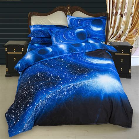 3d Galaxy Bedding Sets Twin Queen Size Universe Outer Space Themed Bedspread 2pcs 3pcs 4pcs Bed