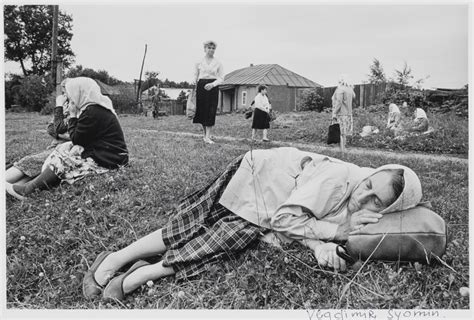 russian peasants woman lying prone in foreground international center of photography