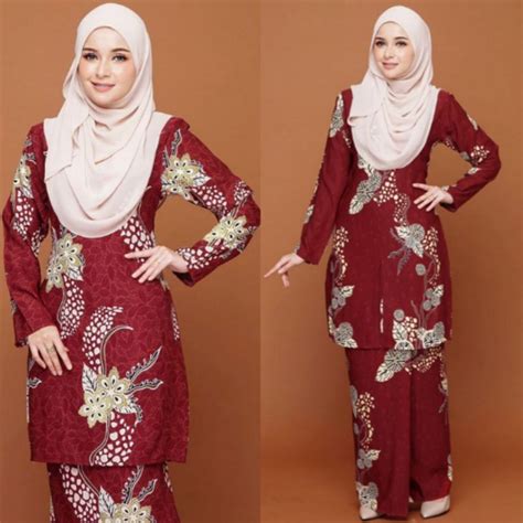 Kebarung Batik Aisyah Baju Kurung Saiz Xs 5xl Shopee Malaysia