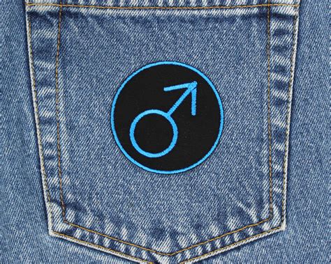 Male Symbol Patch 25 Male Patch Man Patches Man Etsy