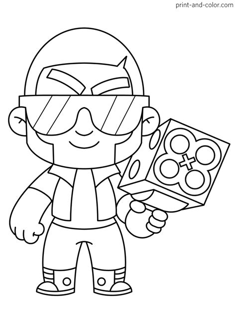 The game is liked by adults and children, as it contains a variety of characters. Brawl Stars coloring pages | Print and Color.com