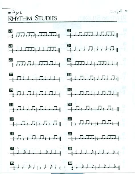 Rhythm Worksheets For Beginners