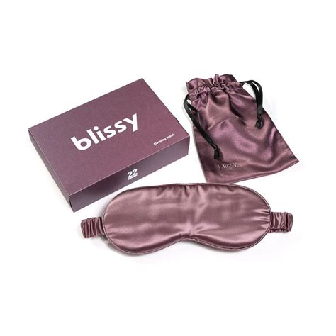 Blissy 100 Mulberry 22 Momme Silk Sleep Mask Plum Sleep Mask