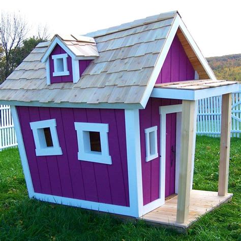 Kids Deluxe Playhouse Purple Luxury Playhouses Crooked House Play