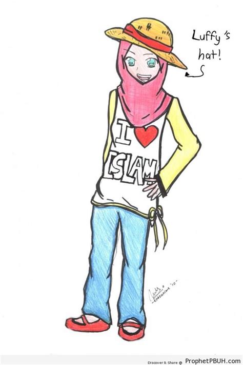 Cute Hijabi Girl Drawing Drawings Prophet Pbuh Peace Be Upon Him