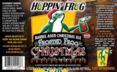 Hoppin Frog Boris Van Winkle Imperial Stout Barrel Aged Frosted Frog