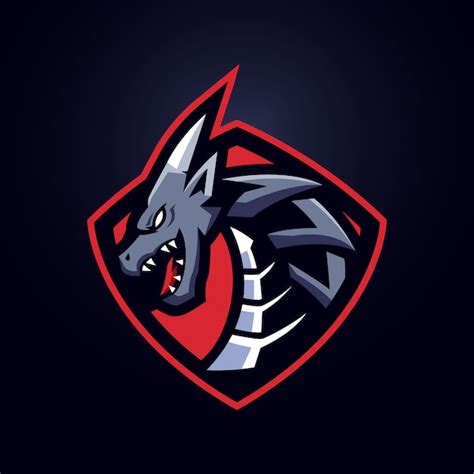 Logotipo De Dragon Esports Vector Premium