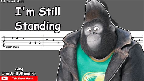 Im Still Standing Elton John Guitar Tutorial Sing Tab Sheet Music