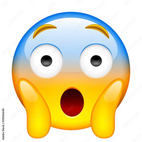 Face Screaming In Fear Screaming In Fear Emoji Stock Vector Adobe Stock