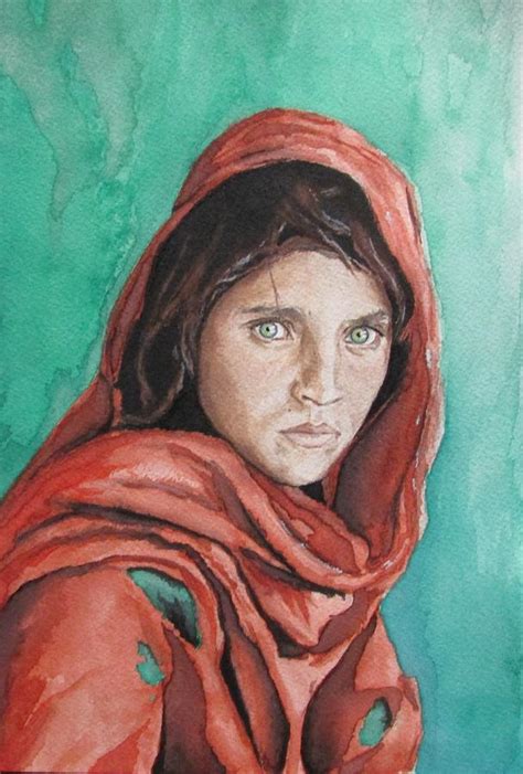 The Afghan Girl Painting By B Hopkins Fine Art America