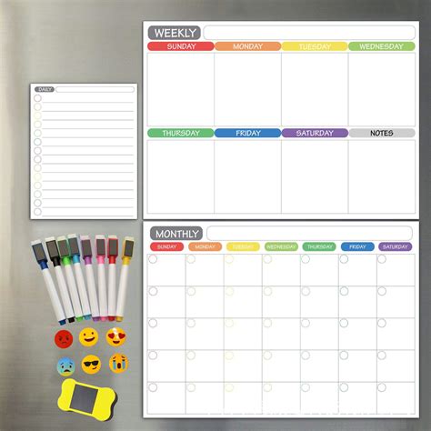 Buy Magnetic Dry Erase Refrigerator Monthly Calender And Today List
