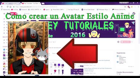 Como Crear Un Avatar Estilo Anime 2016 Parte 2 Youtube