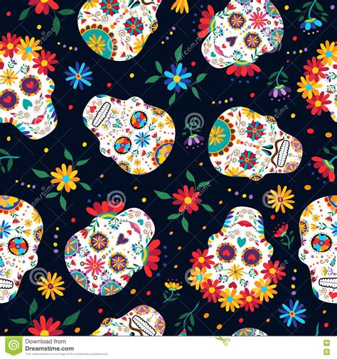 This lets us find the most appropriate writer for any type of assignment. Day Of The Dead Floral Skull Pattern Background Stock ...