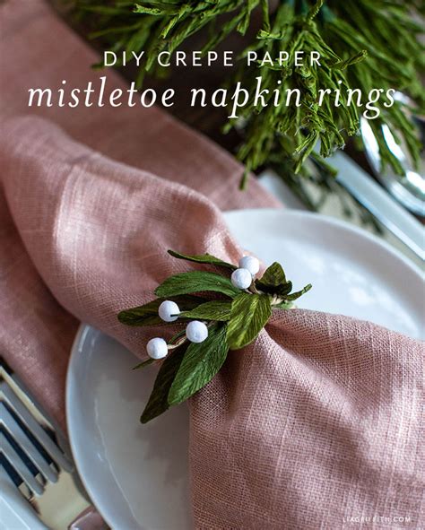 Crepe Paper Mistletoe Napkin Rings Lia Griffith Crepe Paper Napkin