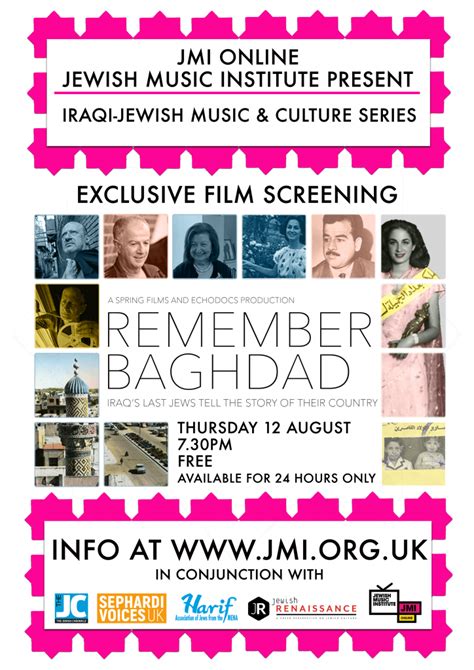 Film Remember Baghdad Jewish Music Institute