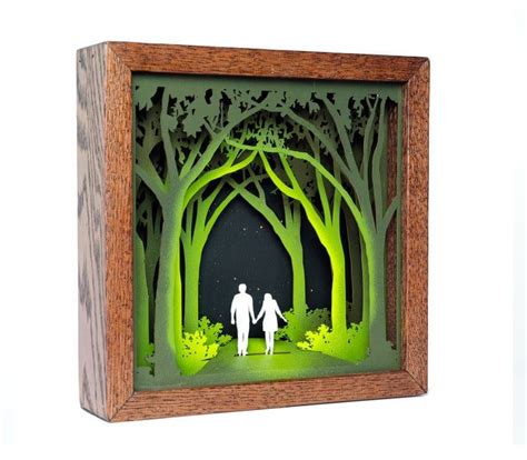 Layered Wood Art By Shadowfox Kirigami Book Sculpture Sculptures Storybook Forest Diorama