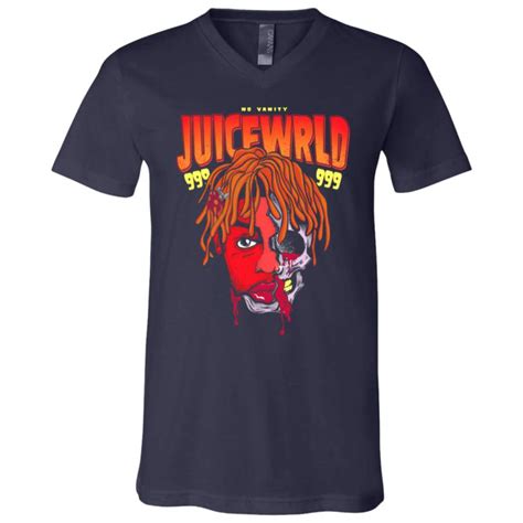 Juice Wrld Skull Poster V Neck T Shirt Tattooscafe