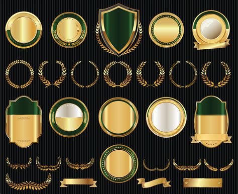 Luxury Premium Golden Badges And Labels 436028 Vector Art At Vecteezy