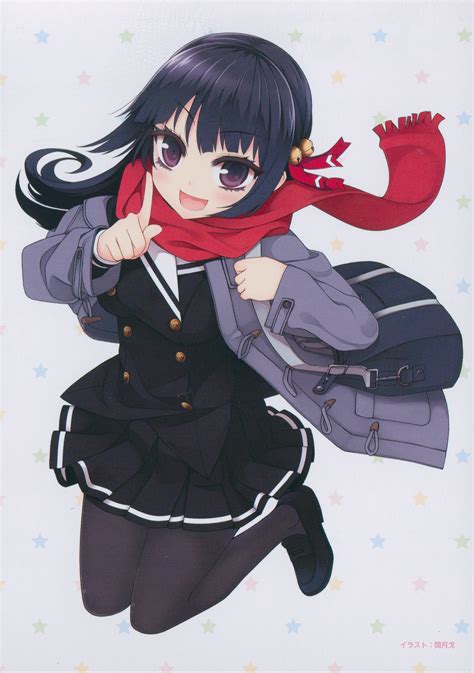 Wallpaper Illustration Anime Girls Glasses Black Hair