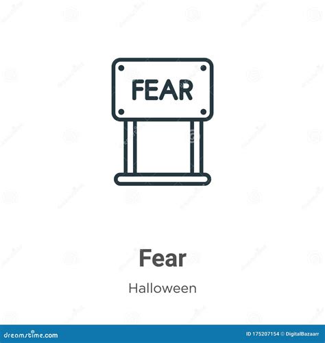 Fear Outline Vector Icon Thin Line Black Fear Icon Flat Vector Simple
