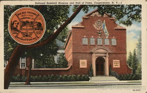 National Baseball Museum And Hall Of Fame Cooperstown Ny Postcard